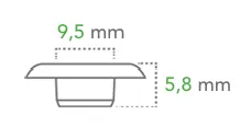 Œillets en acier nickelé Ø 9,5 mm