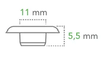 Œillets en acier nickelé Ø 11,5 mm