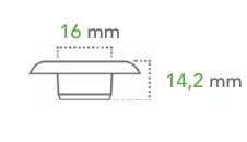 Œillets plastique Ø 16 mm