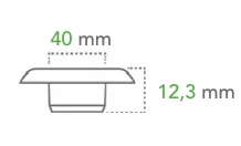 Œillets plastique Ø 40 mm