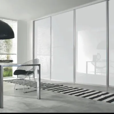 Placards de chambre en verre verni Blanc CFG 98-328